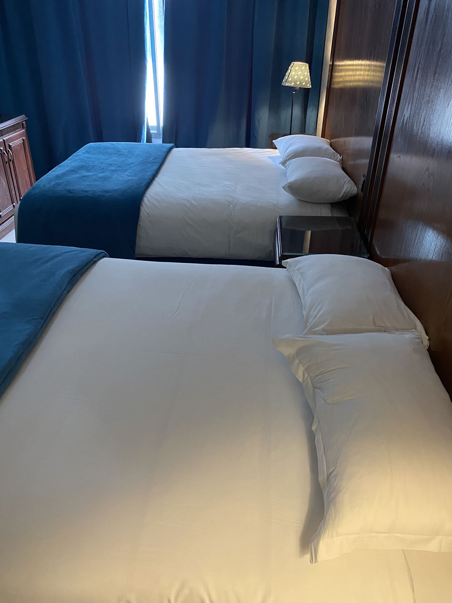 Hotel Azur double room Casablanca with king bed and Ain Diab beach view