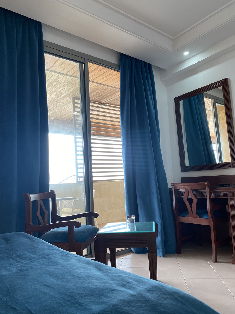 Hotel Azur elegant double room with beachfront sea view in Casablanca Morocco